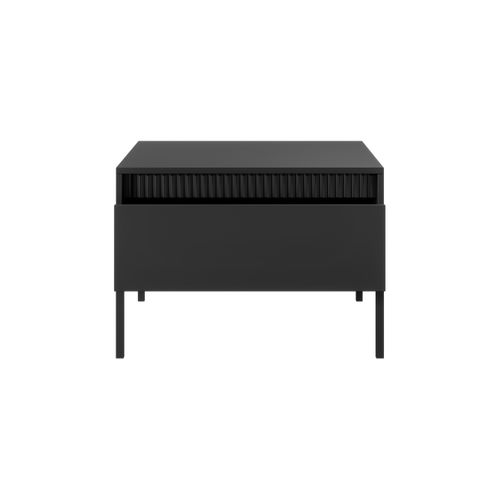 Table Basse : 1 Tiroir, Noir, 48,4 X 68 X 68 Cm