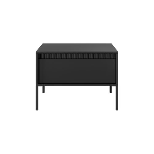 Table Basse : 1 Tiroir, Noir, 48,4 X 68 X 68 Cm