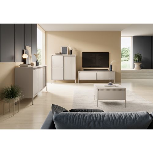 Meuble TV : 2 Portes, Cachemire, 153,5 X 39,5 X 53,4 Cm