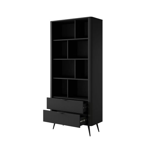 Bibliothèque : Noir, 88,2 X 193,8 X 38cm