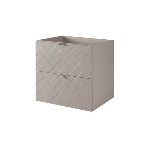 Meuble De Salle De Bain, Cachemire, 60 X 57 X 46 Cm, Poignées Argentées