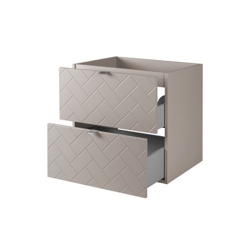 Meuble De Salle De Bain, Cachemire, 60 X 57 X 46 Cm, Poignées Argentées