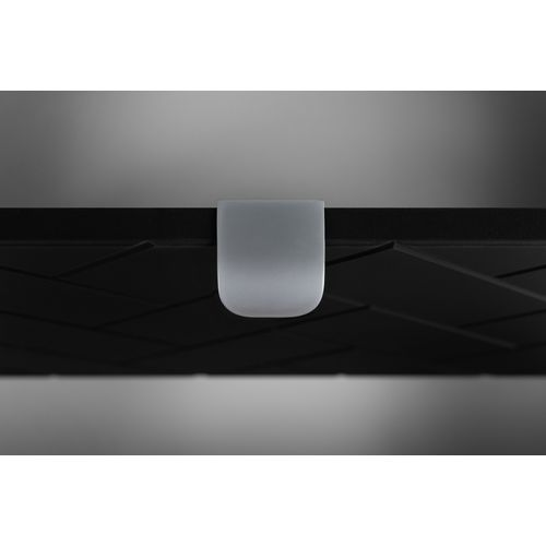 Meuble De Salle De Bain, Noir Mat, 80 X 57 X 46 Cm, Poignées Argentées