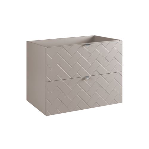 Meuble De Salle De Bain, Cachemire, 80 X 57 X 46 Cm, Poignées Argentées