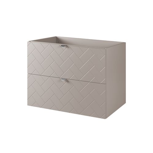 Meuble De Salle De Bain, Cachemire, 80 X 57 X 46 Cm, Poignées Argentées