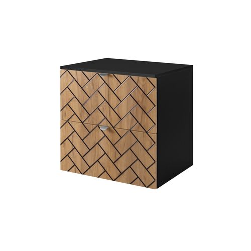 Meuble De Salle De Bain, Chêne Artisanal Doré, 60 X 57 X 46 Cm, Chêne Goldcraft