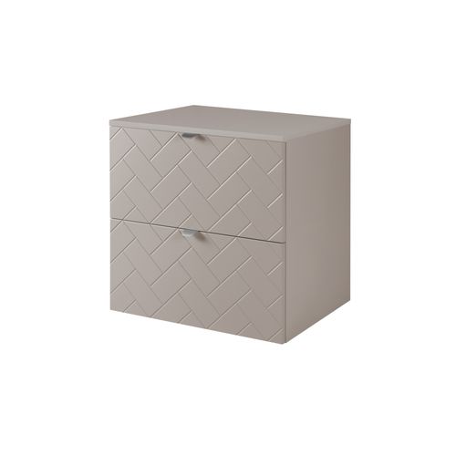 Meuble De Salle De Bain, Cachemire, 60 X 57 X 46 Cm, Poignées Argentées