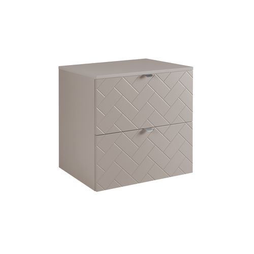 Meuble De Salle De Bain, Cachemire, 60 X 57 X 46 Cm, Poignées Argentées