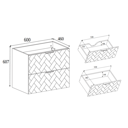 Meuble De Salle De Bain, Blanc Mat, 80 X 57 X 46 Cm, Poignées Argentées