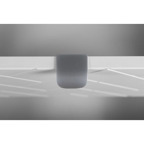 Meuble De Salle De Bain, Blanc Mat, 100 X 57 X 46 Cm, Poignées Argentées