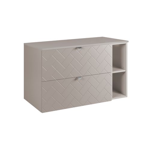 Meuble De Salle De Bain, Cachemire, 100 X 57 X 46 Cm, Poignées Argentées