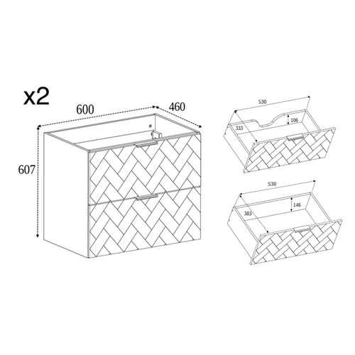 Meuble De Salle De Bain, Blanc Mat, 120 X 57 X 46 Cm, Poignées Argentées