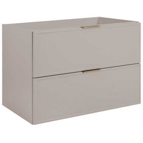 Meuble De Salle De Bain, Cachemire, Poignée Dorée, 46 X 80 X 57 Cm