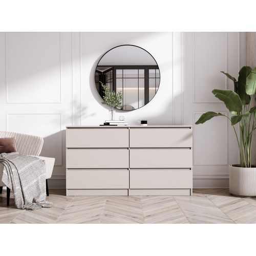 Commode : 6 Tiroirs, Cachemire, 139 X 79 X 39 Cm