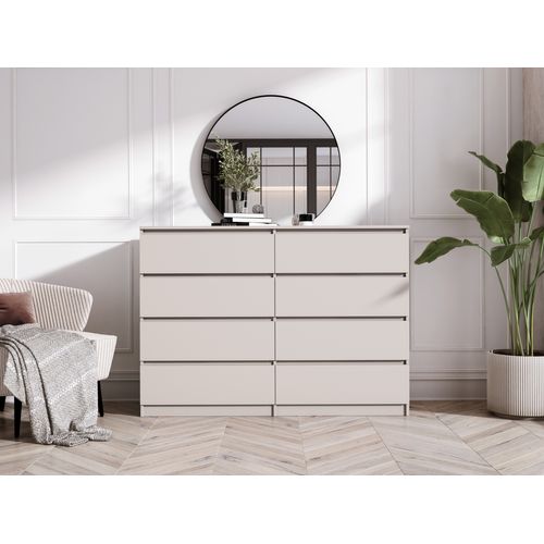 Commode : 8 Tiroirs, Cachemire, 139 X 102 X 39 Cm