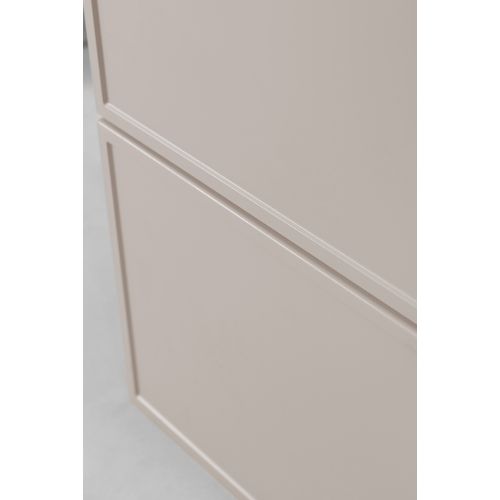 Meuble De Salle De Bain, Cachemire / Gris Foncé, Poignée Noire, 120 (2 X 60) X 46 X 57 Cm