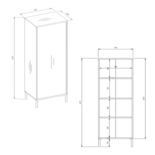 Buffet Haute, Cachemire, 53,5 X 147,5 X 40 Cm