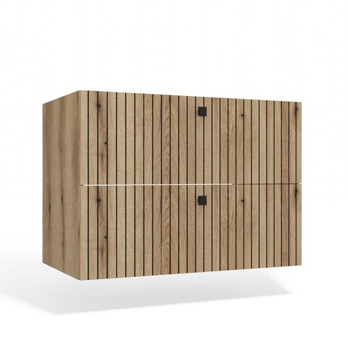 Meuble De Salle De Bain, Chêne Evoke, 80 X 57 X 45 Cm