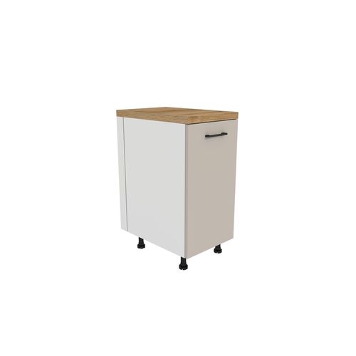 Ensemble D'armoires De Cuisine, Cachemire / Chêne Evoke, 240 / 180 X Réglable X 48,5 Cm