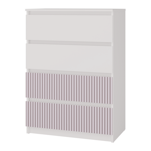 Commode, Blanc / Rose, 70 X 97 X 40 Cm