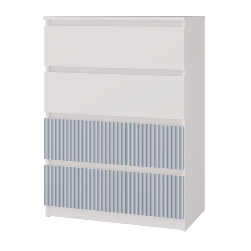 Commode, Blanc / Bleu, 70 X 97 X 40 Cm