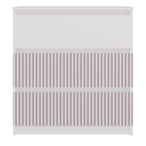 Commode, Blanc / Rose, 70 X 75 X 40 Cm