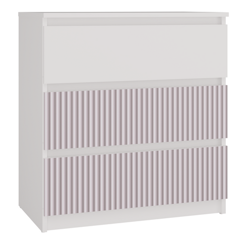 Commode, Blanc / Rose, 70 X 75 X 40 Cm