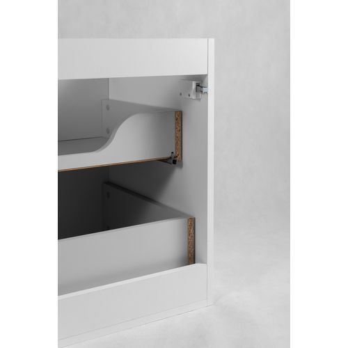 Meuble De Salle De Bain Blanc, 60 X 44,5 X 60,7 Cm, Sans Plateau