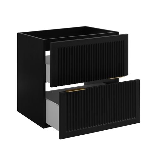 Meuble De Salle De Bain Noir, 60 X 44,5 X 60,7 Cm, Sans Plateau