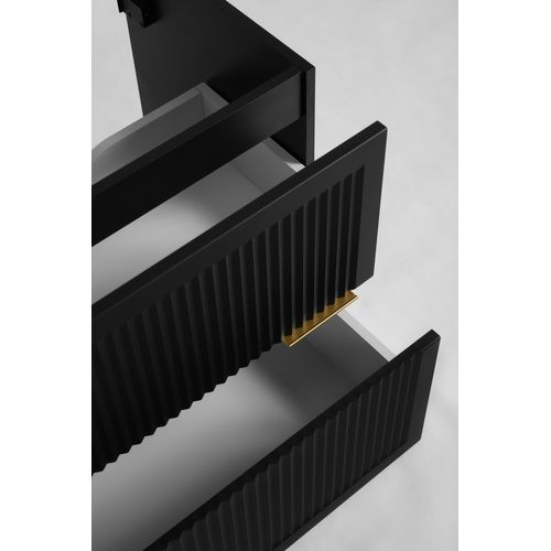 Meuble De Salle De Bain Noir, 60 X 44,5 X 60,7 Cm, Sans Plateau