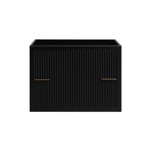 Meuble De Salle De Bain Noir, 80 X 44,5 X 60,7 Cm, Sans Plateau