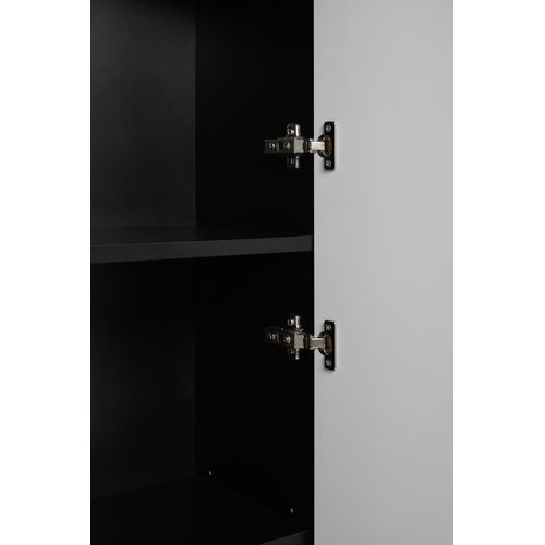 Meuble De Salle De Bain, Noir, 35 X 27 X 136 Cm