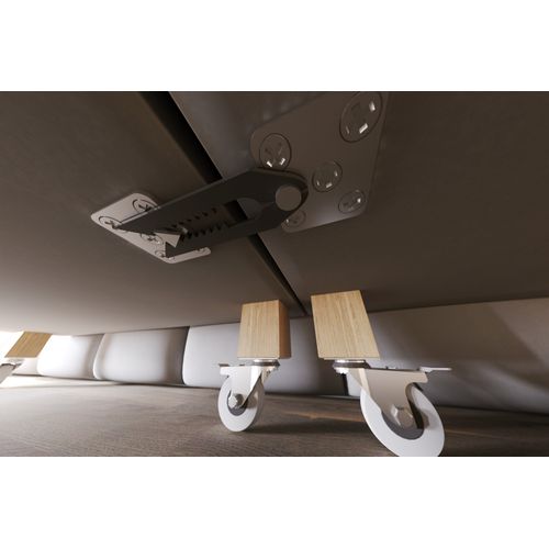 Lit 80x200 Cm Dubai Avec Matelas Ressorts Ensachés Et La Tête De Lit En Velours Gris