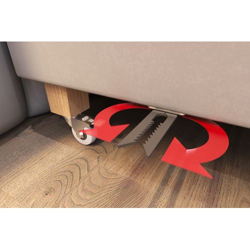 Lit 100x200 Cm Dubai Avec Matelas Ressorts Ensachés Et La Tête De Lit En Velours Gris