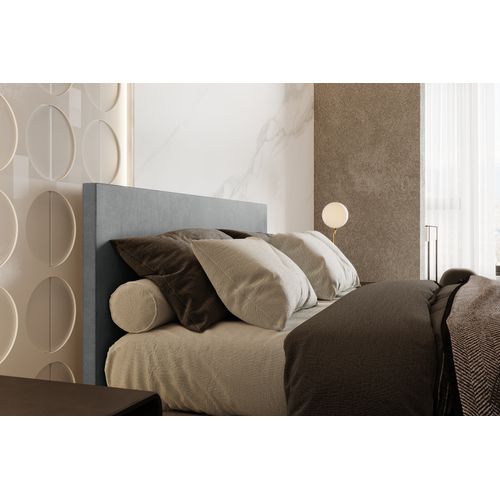 Lit Adulte 180x200 Cm Siesta Avec Rangement Et Matelas Ressorts Ensachés En Velours Gris Clair