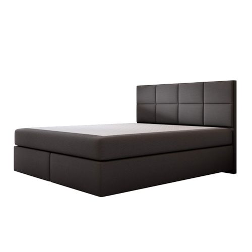 Lit Suspendu 200x200 Cm Mallorca Avec Matelas Ressorts Ensachés En Velours Noir