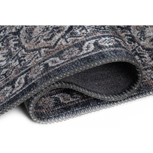 Tapis Salon Marron Gris Ornamental Floral Ritz 240x340cm