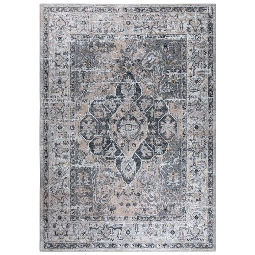 Tapis Salon Marron Gris Ornamental Floral Ritz 200x300cm
