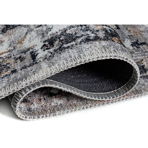 Tapis Salon Marron Gris Ornamental Floral Ritz 300x400cm