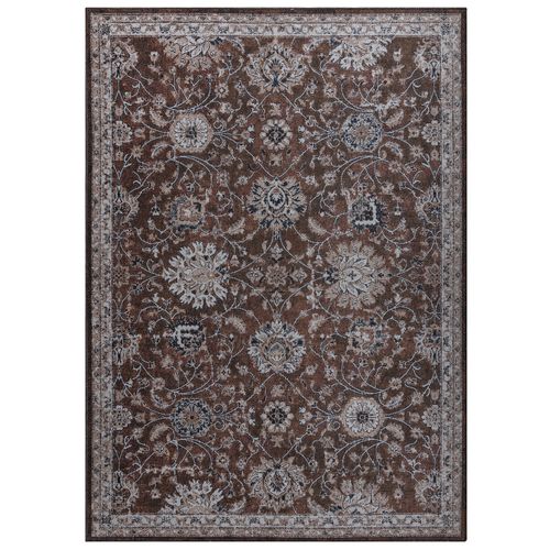 Tapis Salon Marron Gris Ornamental Floral Ritz 300x400cm