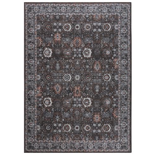 Tapis Salon Vintage Gris Bleu Rouge Beige Ornamental Ritz 140x200cm