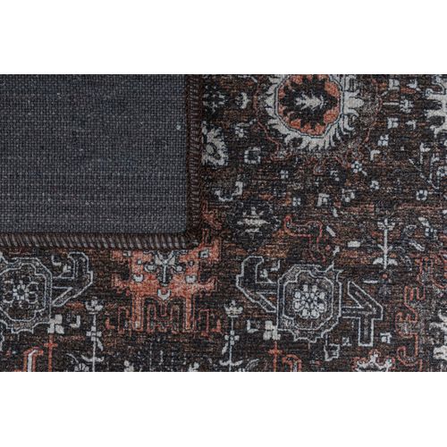 Tapis Salon Vintage Gris Bleu Rouge Beige Ornamental Ritz 300x400cm
