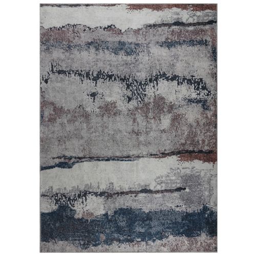 Tapis De Salon Abstrait Bleu Marine Ritz 80x150cm