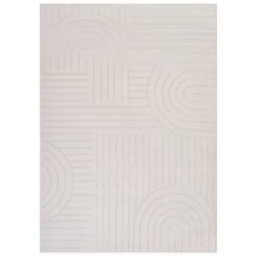 Hygge Moderne Crème Blanc Géométrique 3d 120x170cm