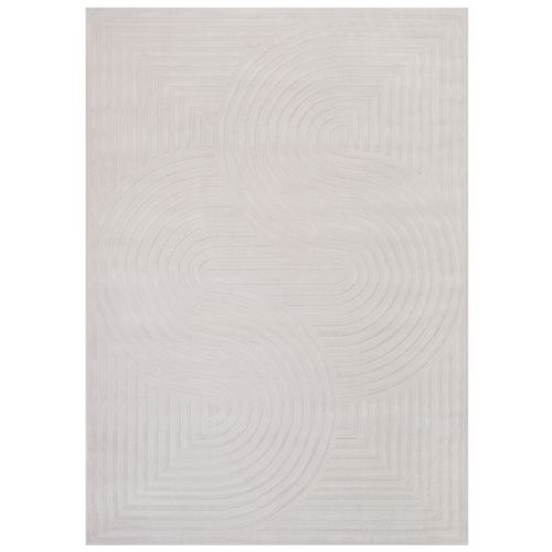 Hygge Moderne Crème Blanc Géométrique 3d 240x340cm