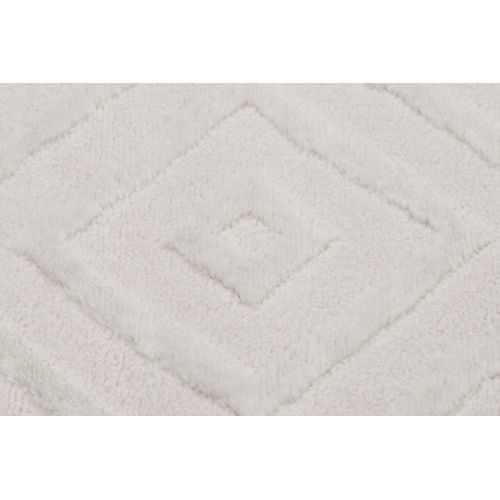 Hygge Moderne Crème Blanc Géométrique 3d 160x220cm