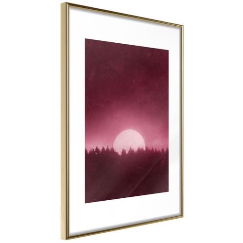 Affiche Murale Encadrée "moonrise" 21 X 30 Cm Doré