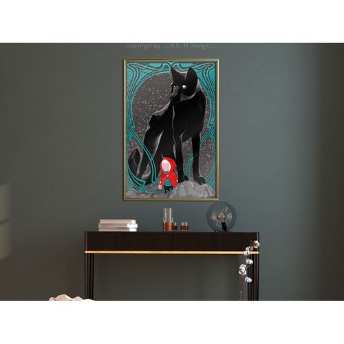 Affiche Murale Encadrée "bad Wolf" 40 X 60 Cm Doré