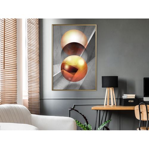 Affiche Murale Encadrée "enchanted Globes" 40 X 60 Cm Doré