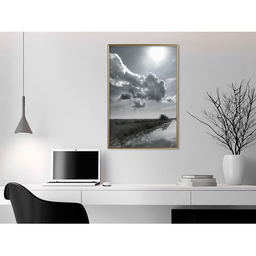 Affiche Murale Encadrée "scorching Day" 40 X 60 Cm Doré